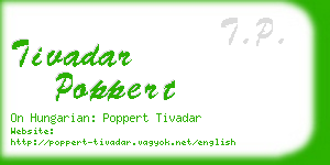 tivadar poppert business card